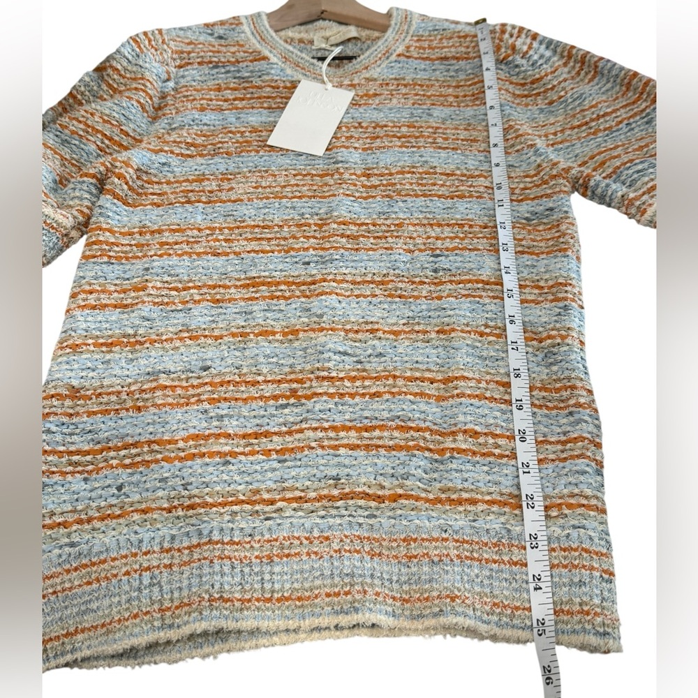 Ulla Johnson NWT Elara Puff Sleeve Blouse Multicolor Striped Knit Top Size Large - Picture 10 of 12
